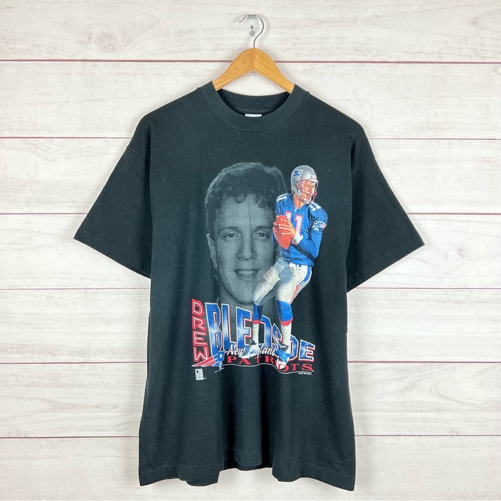 RARE Vintage 1994 New England Patriots NFL x Bledsoe Salem T Shirt Large